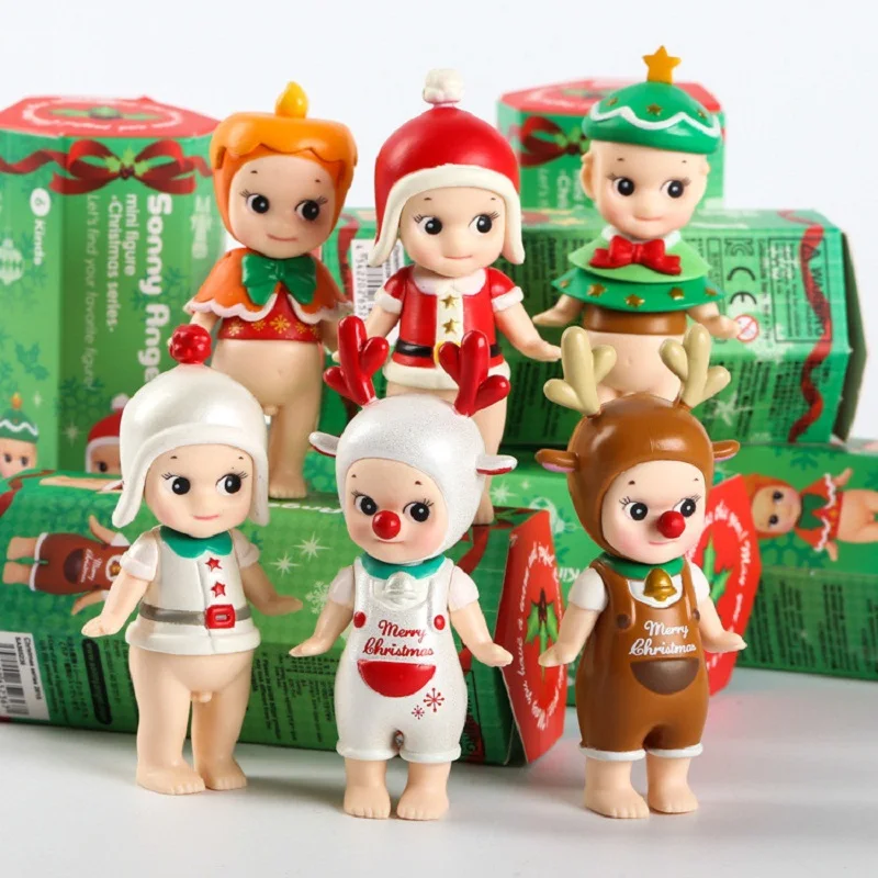 

6Pcs PVC Random Mini Sonny Angel Christmas Series Cute Action Figure Collectible Model Christmas Gift for Kids Toy