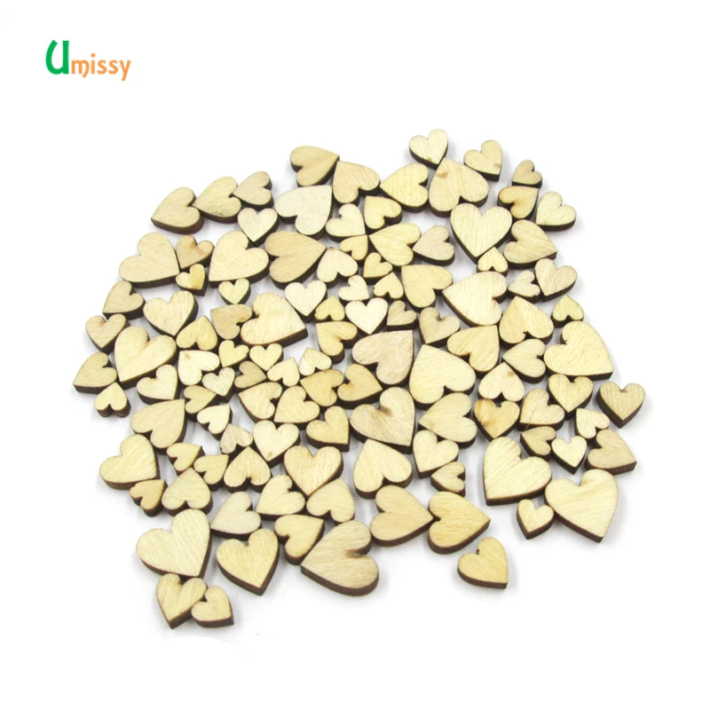 100 шт деревянные пуговицы в ассортименте размеры цветок Сердце Звезда DIY