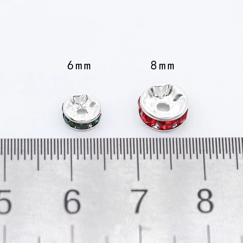 Серебряные металлические стразы из чешского хрусталя разные цвета 6 мм 8 поделки