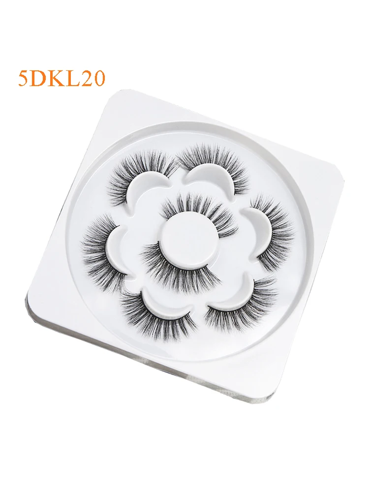 

3D Cruelty Free False Eyelashes Eyes Doe Handmand Natural Strip Lashes Fan Extra Long Round Box Packaging Wholesale Logo Makeup