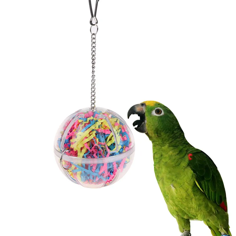 Игрушки для попугаев 1 шт. шариковые струны птичий попугай Жевательная подвесная