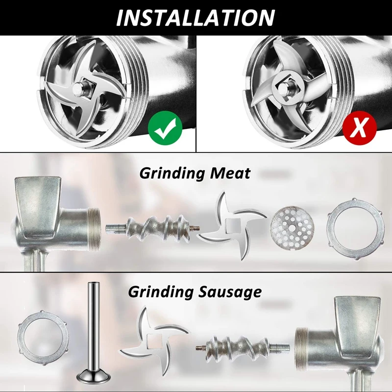 Набор лезвий для мясорубки из нержавеющей стали 2 шт. Размер 12 | Бытовая техника