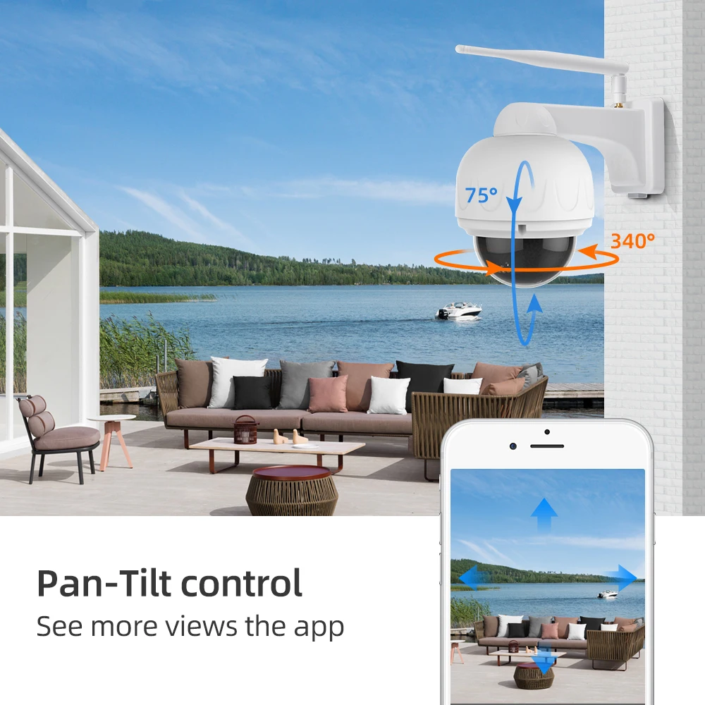 VStarcam 1080P 4X Zoom 2,8-12 мм объектив Беспроводной Wi-Fi Открытый HD IP камера безопасности беспроводной Купол PTZ поддержка 128G водонепроницаемый IP65