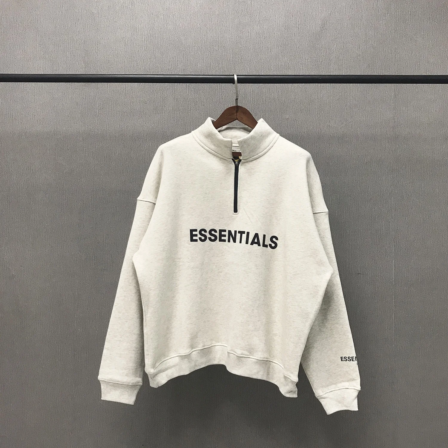 

Essentials Double Thread Trendy Loose Sweatshirt Half Zip Hoodie Oversized Streetwear Sweatshirts Hip Hop Cool Pullover Tops