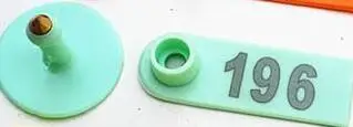 Зеленый 100 шт овца, коза, свинья, крупный рогатый скот, говядина, корова, Ушная бирка, лазерная печать, Медная головка, серьги для сельскохозяйственных животных, идеологическая карта - Цвет: Зеленый