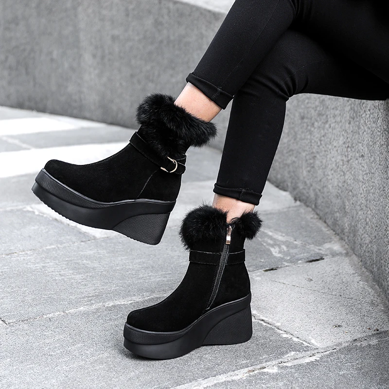 Женские ботильоны из натуральной кожи на платформе|Женские полусапожки| |