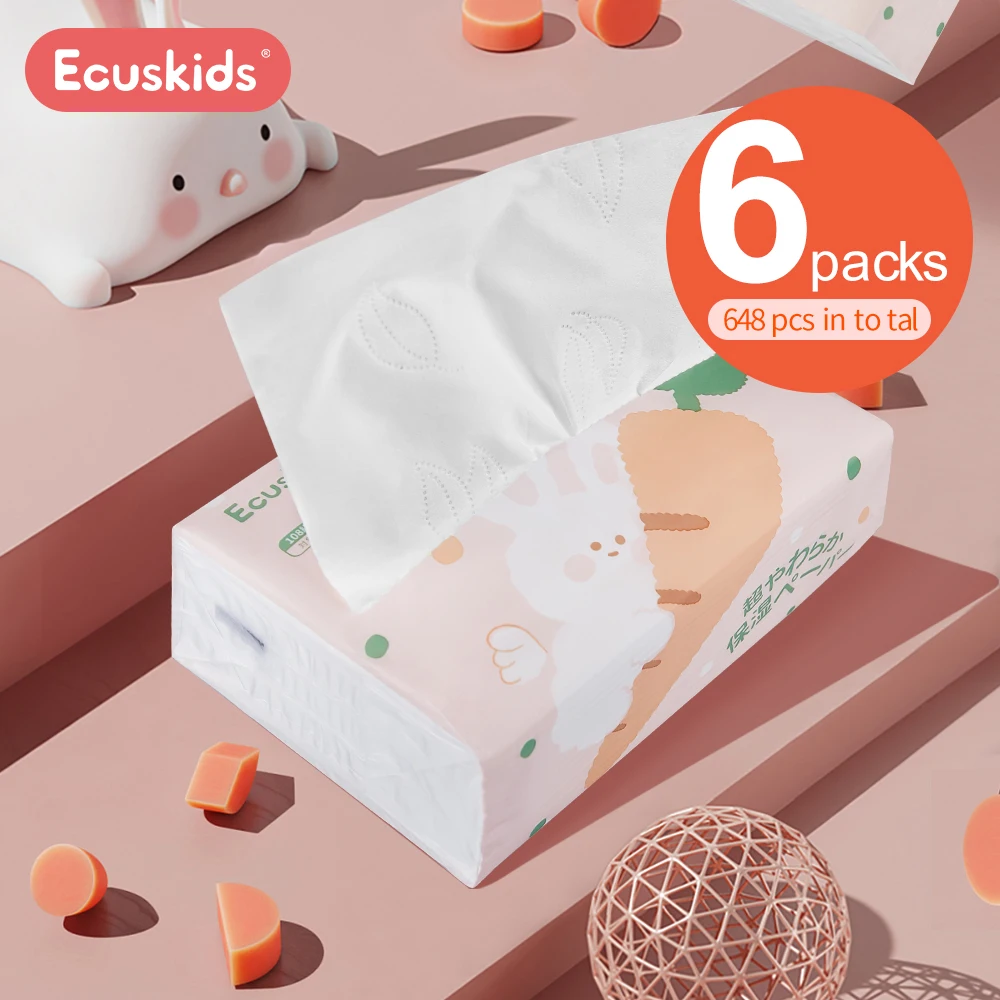 

Japan imported ecuskids cloud soft towel super soft baby special disposable household portable wet wipes 108 *6