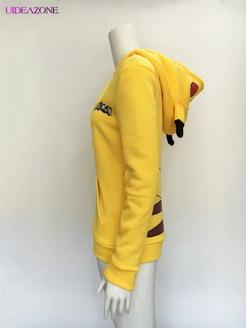 Женские повседневные толстовки с капюшоном UIDEAZONE повседневная куртка Пикачу на