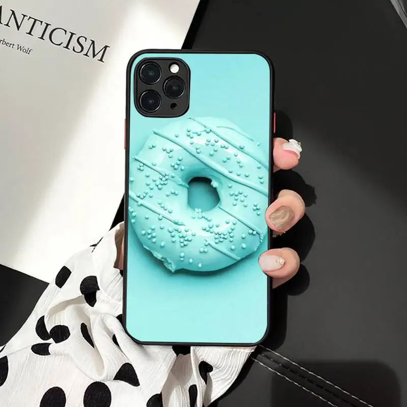 

Chocolate Macaron food Dessert Phone Case matte transparent For iphone 7 8 11 12 plus mini x xs xr pro max cover