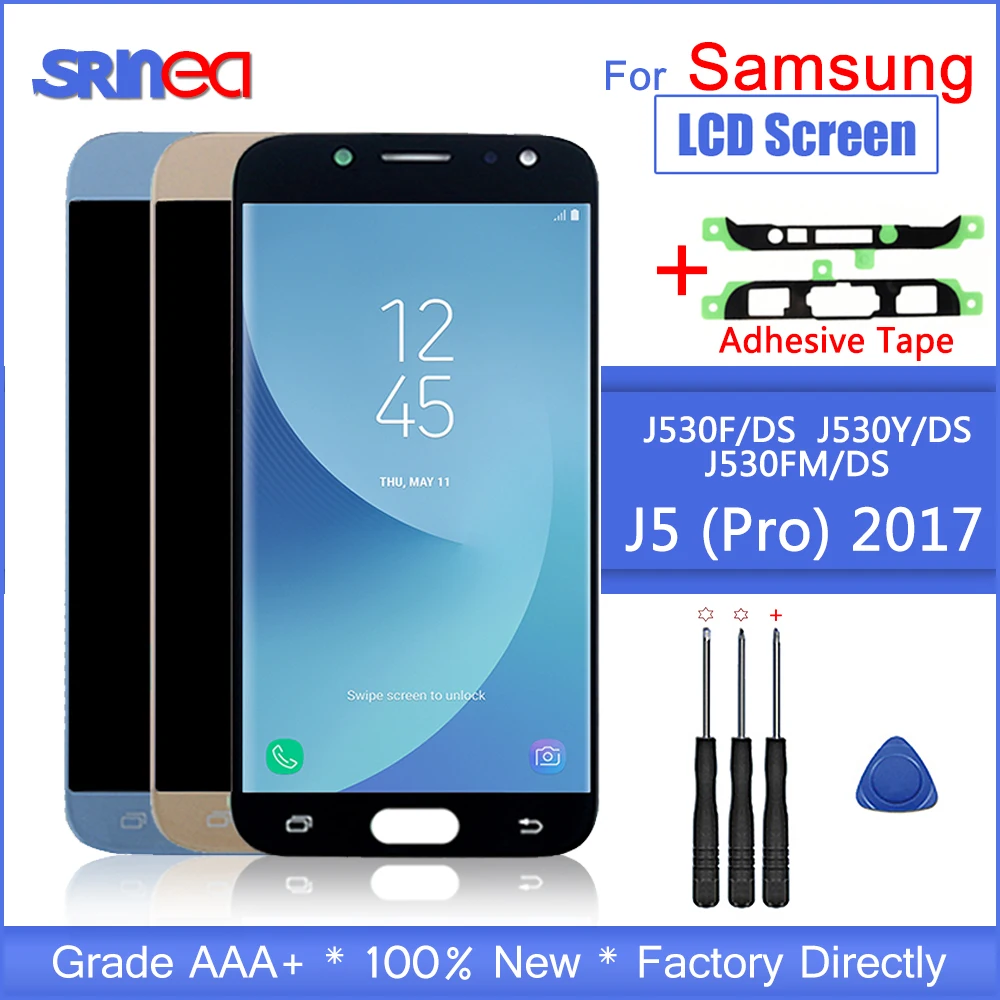 AMOLED/TFT J530F экран для Samsung Galaxy J5 2017 дисплей J530 ЖК SM сенсорный дигитайзер стекло
