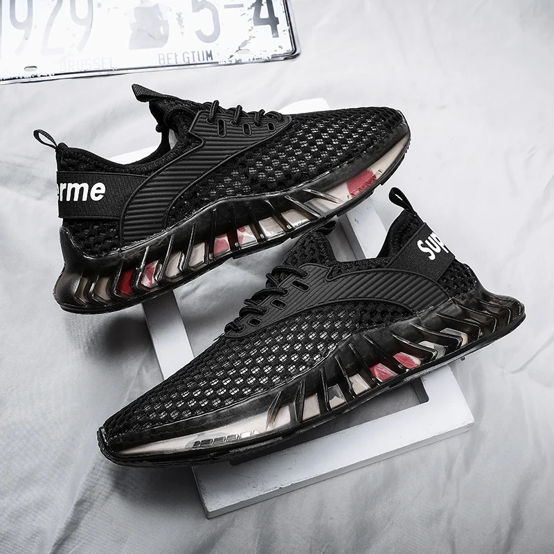 

Men Running Shoes Mesh Breathable Sport Shoes Lace-up Lightweight Comfortable Walking Shoes Zapatillas Hombre