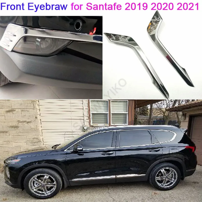 Противотуманный светильник для Hyundai Santafe Santa fe 2019 ABS хромированный передний