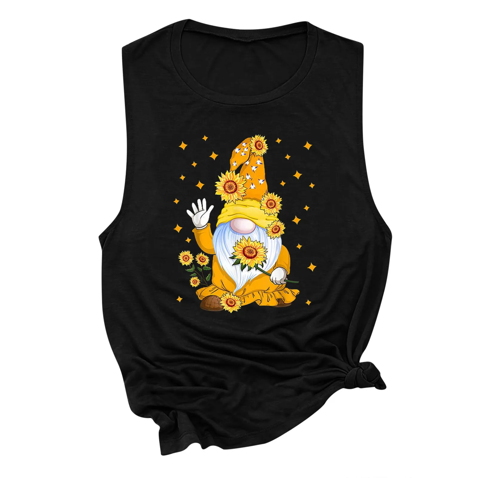 

Womail Tanks Camis corset top y2k crop top Women Summer Tops O-neck Print Sleeveless Tank T-Shirts Graphic Blouse tank top cami