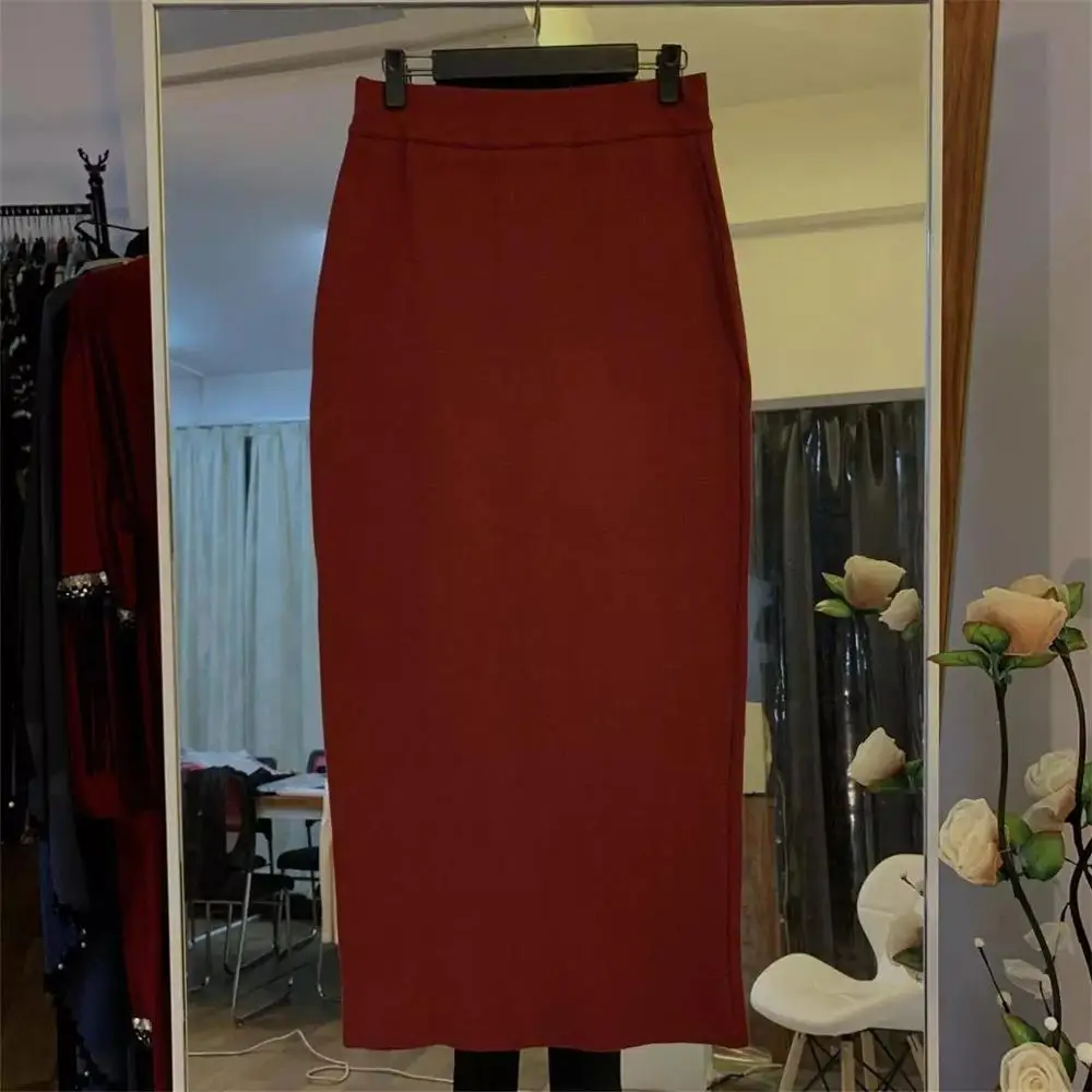 Женские дизайнерские вязаные юбки карандаш одежда для мусульманских женщин и