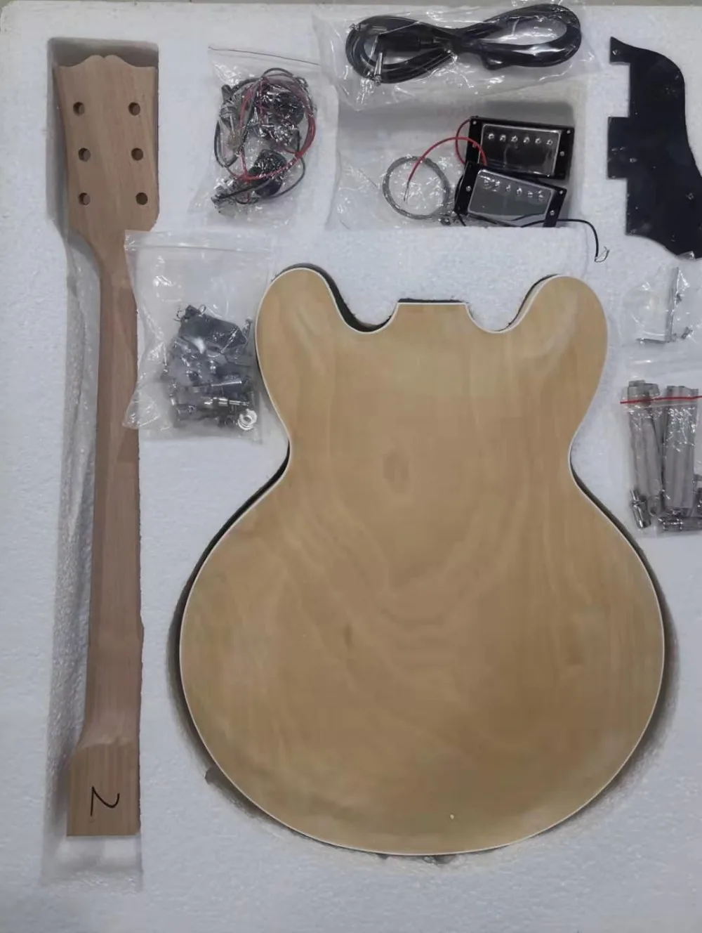 Krait Factory полуфабрикаты DIY Джаз электро гитара 335 Гитара без краски