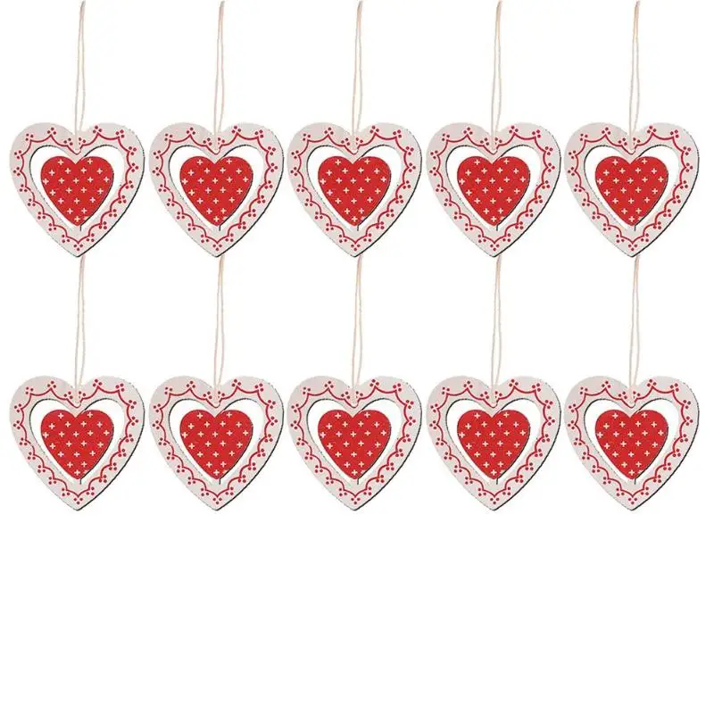 love 10/деревянные поделки, Рождественские елочные украшения, Новогодний Декор для дома, вечерние рождественские украшения для дома, подвесные Подвески, подарки - Цвет: love