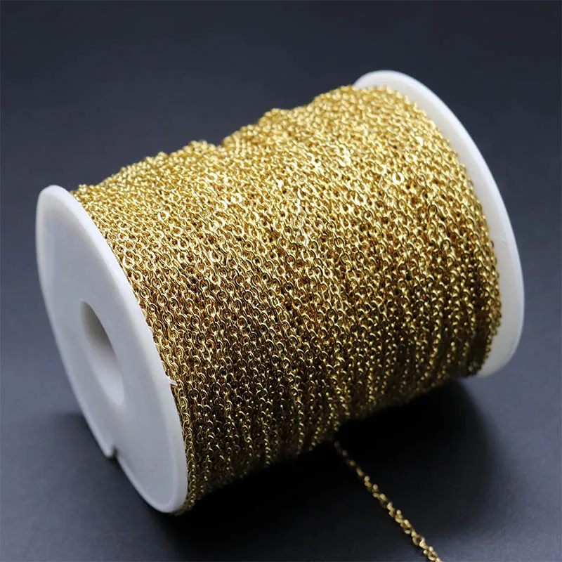 1 упак./лот нержавеющая сталь 5 мм 2 кулон покрытый розовым золотом/золото цепи Rolo