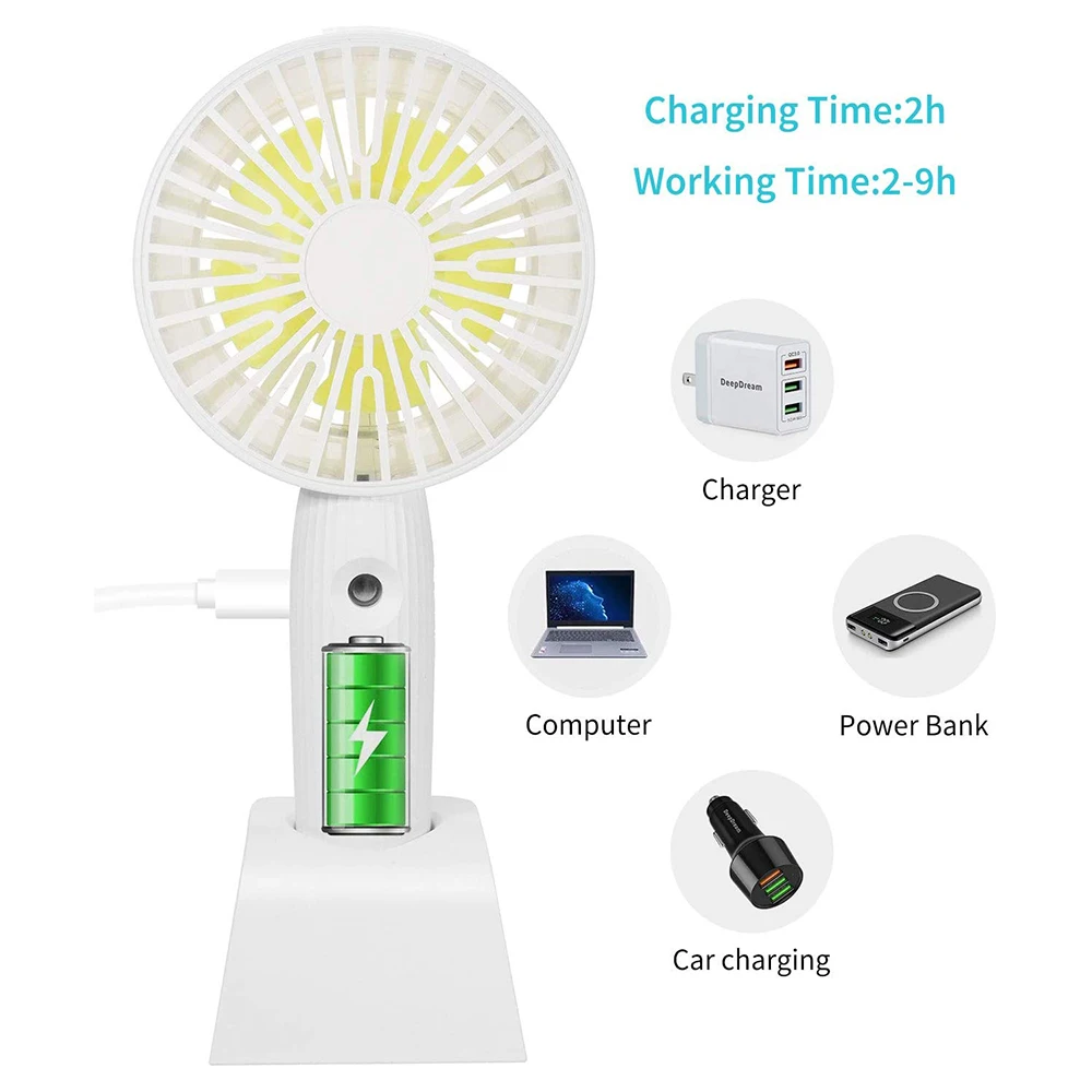 

Creative HAnd-Held Fan Mini Fan Powerful Small Personal Portable Fan Adjustable USB Portable Sports Fan