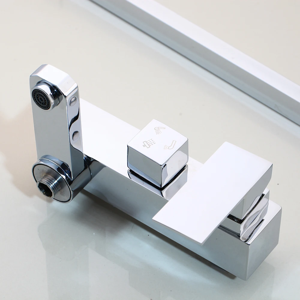 Насадка для душа YANKSMART 8 дюймов комплект душевой смеситель хромированная