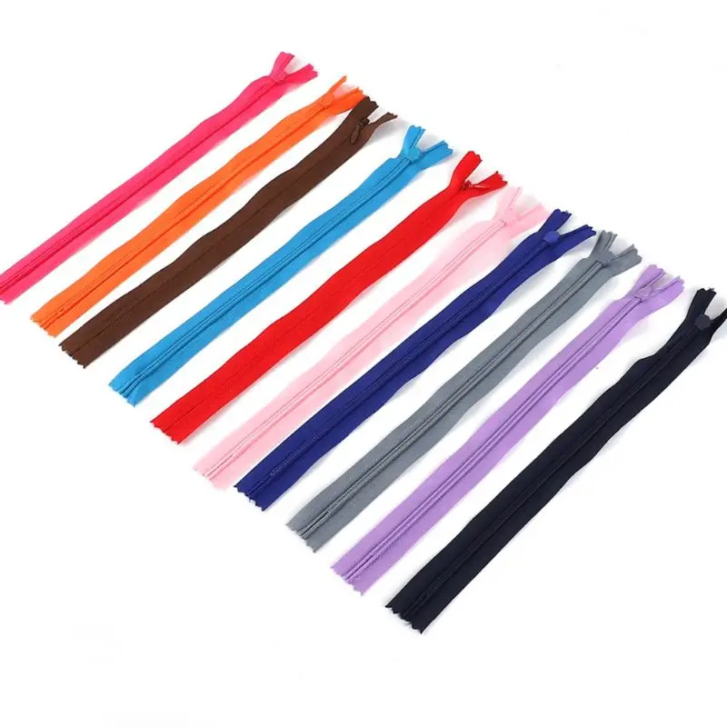 Невидимые нейлоновые молнии с закрытым концом 10 шт. 20 см для ручного шитья