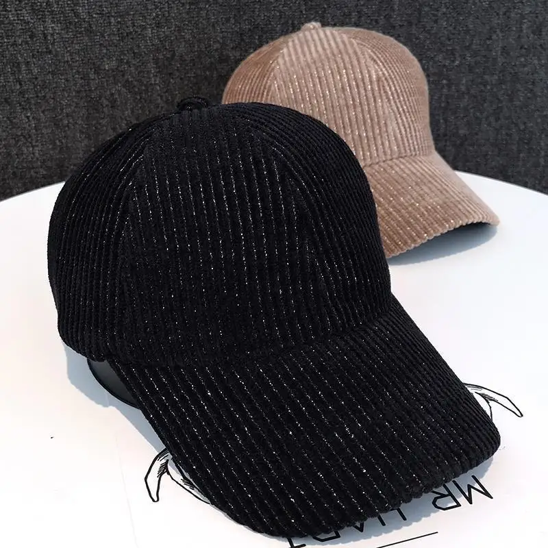 

Однотонная полосатая бейсболка, женская модная кепка с утиным языком, трендовая универсальная шапка, шапки в стиле хип-хоп для мужчин, кепки...