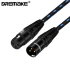 DREMAKE XLR микрофонный кабель сбалансированный XLR Сделано в Китае 3Pin мужского и женского пола микрофонный патч аудио кабель для живой звук и сценический студийный гармонизатор смеситель