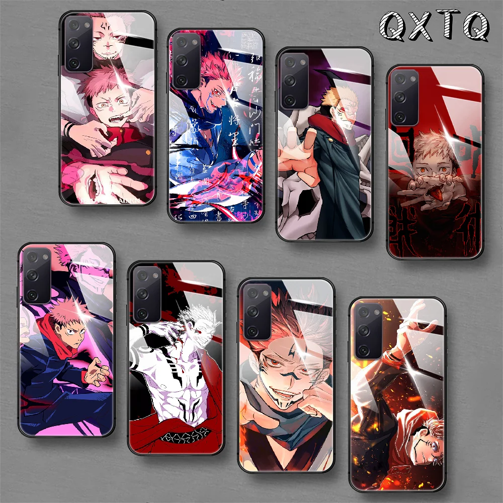 

Jujutsu Kaisen Itadori Yuji Tempered Glass Phone Case For Samsung Galaxy Note S 8 9 10 20 21 E Plus Ultra M 31 51 FE Cover Cell