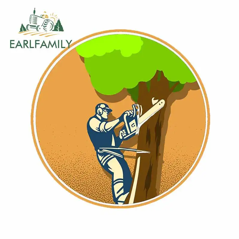 EARLFAMILY 13 см x для дерева цепной пилы освежитель наклейка на окна мотоцикла