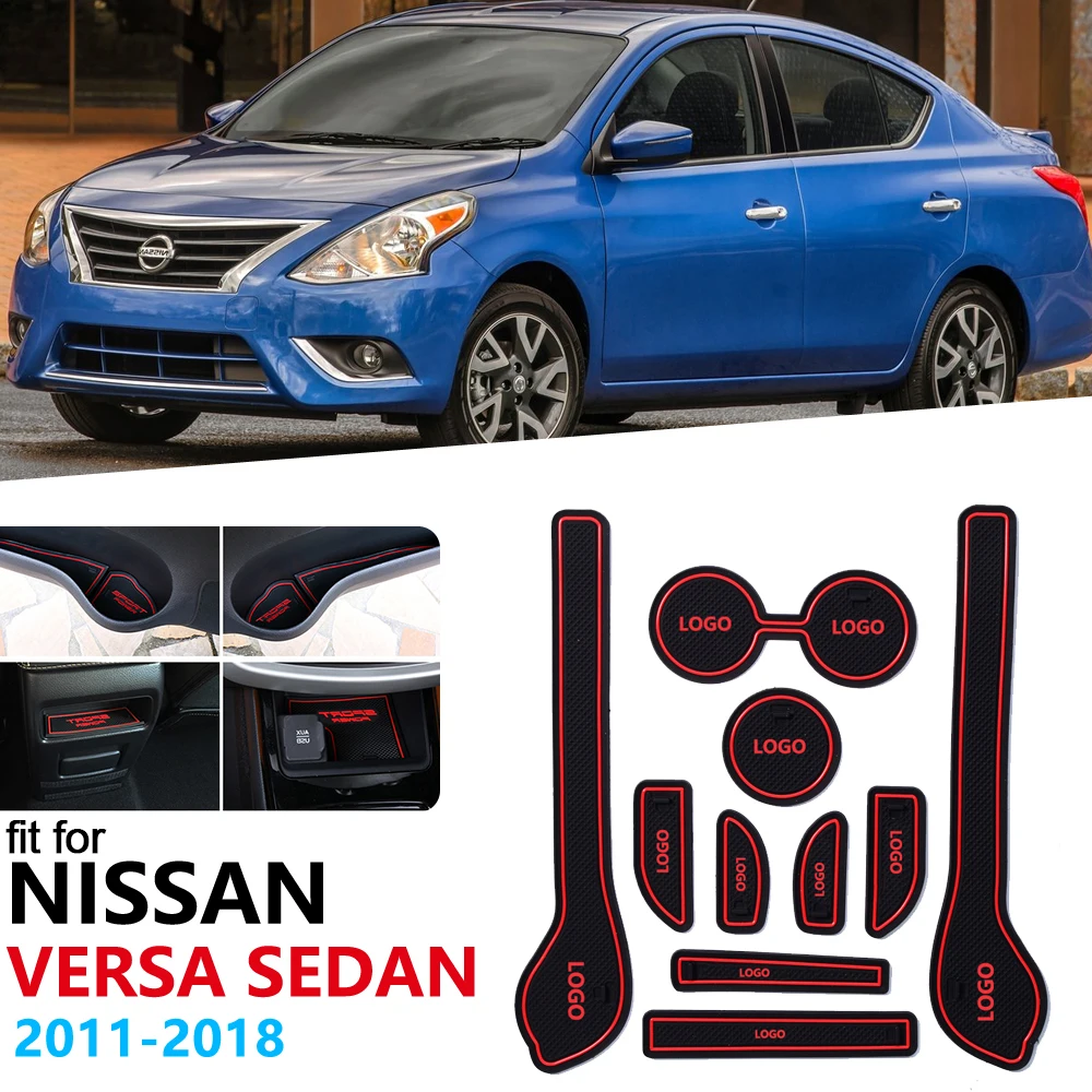 Нескользящий Резиновый коврик для гнезда двери Nissan Versa Sedan N17 2011 2012 2013 2014 2015 2016 2017