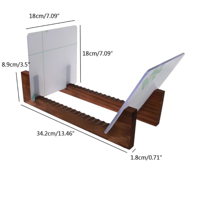 

Wood Vinyl Record Storage Holder Stacks up to 50 Albums Wood Stand with Clear Acrylic Ends Modern Portable Record Racks