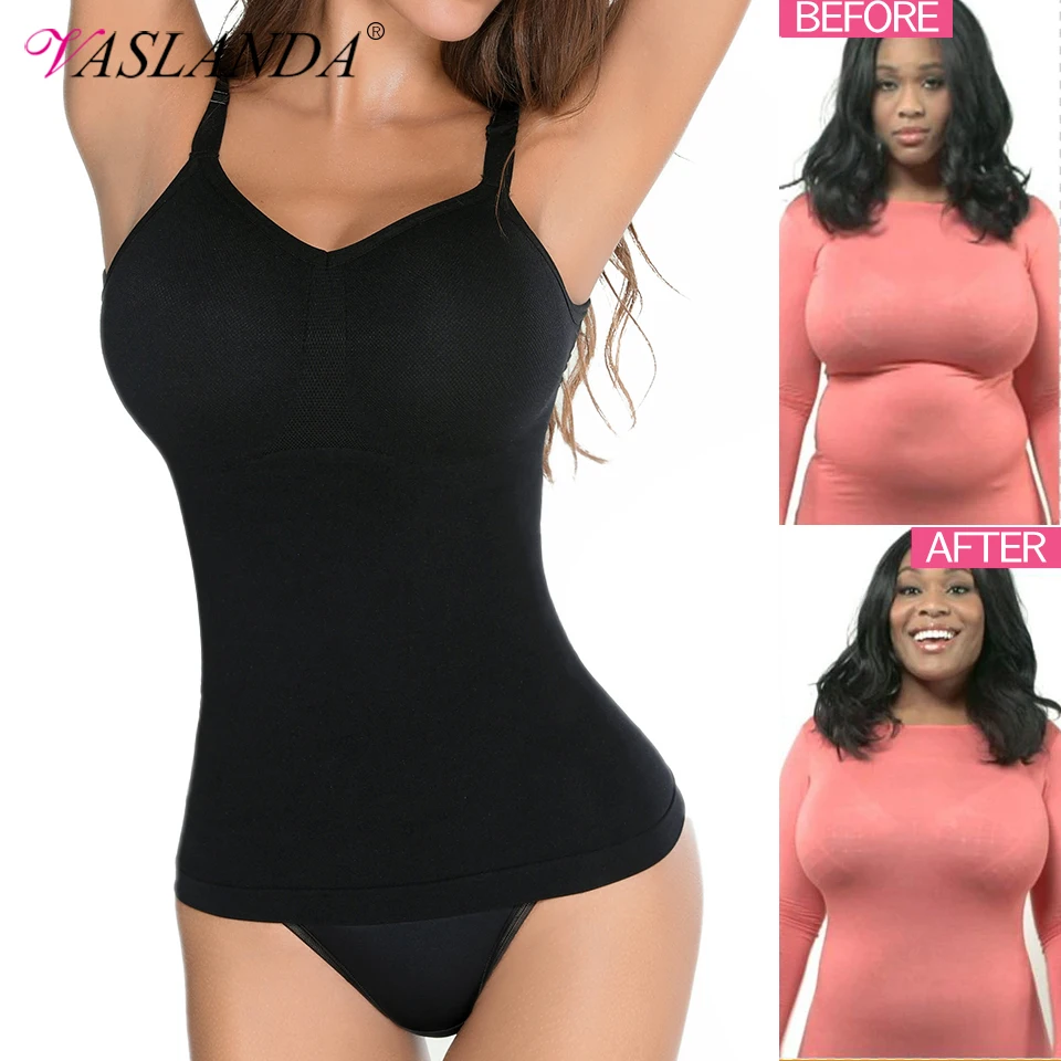 Women Shapewear Camisoles Waist Trainer Body Shaper Tummy Control Tank Tops Compression Undershirts Slimming Underwear Camisole