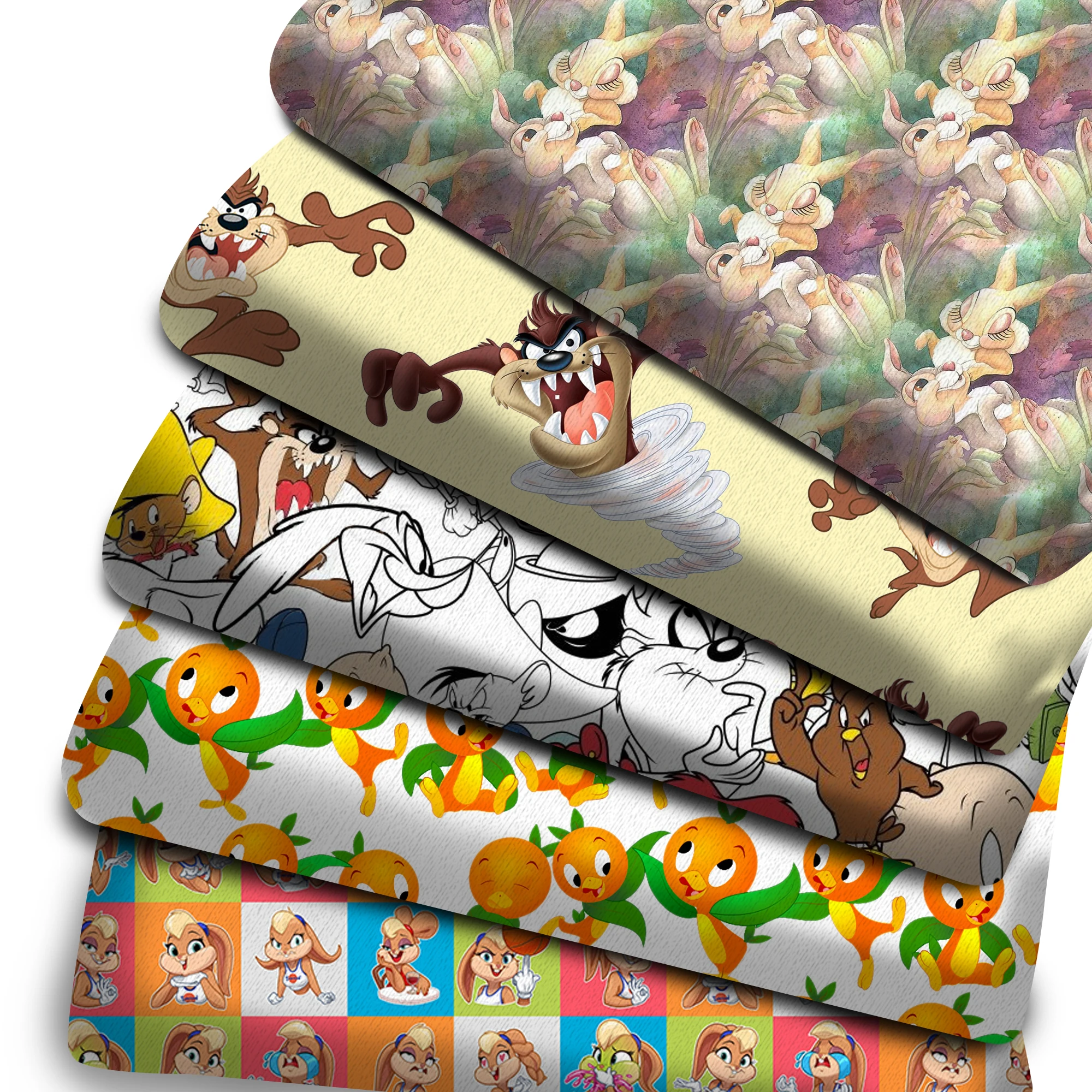 Ткань хлопчатобумажная Полиэстеровая с мультяшным принтом 50*145 см | Аксессуары