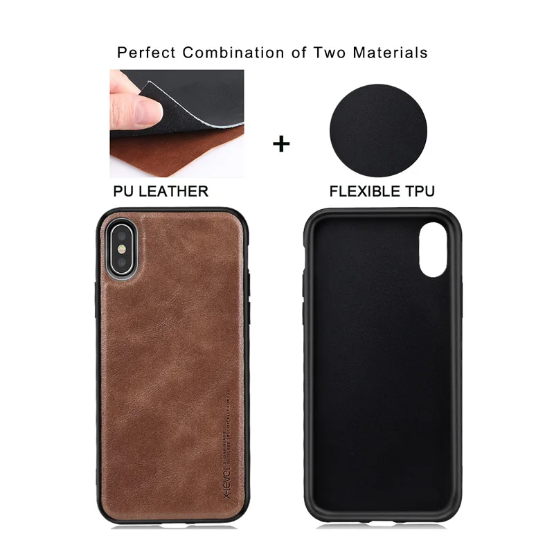 Для iPhone XR чехол для XS Max X Level роскошный винтажный кожаный 7 Plus 6s Funda|Бамперы| |
