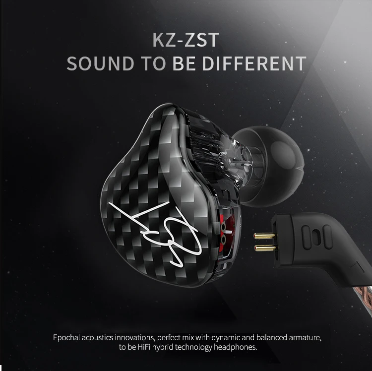 AK KZ ZST BA+ DD наушники в ухо гибридная гарнитура HIFI бас шумоподавление наушники с микрофоном заменен кабель AS10 ZSN ZS10