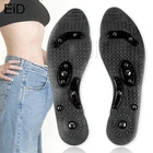 Магнитные массажные стельки EiD унисекс, стельки для обуви для акупрессуры, терапевтические стельки для похудения для потери веса, прозрачные черные синие