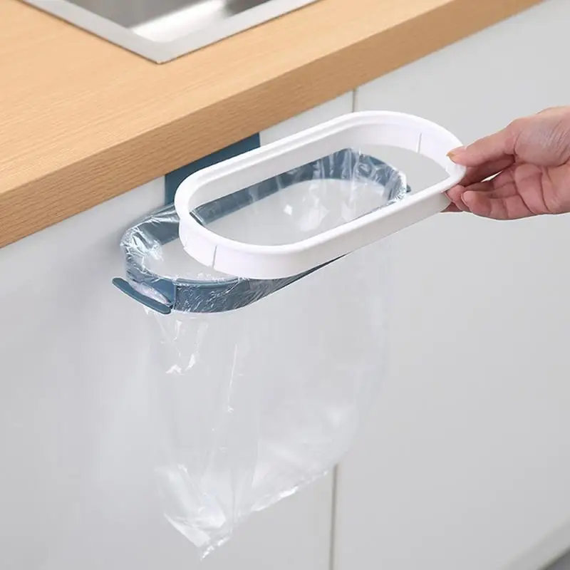 

Rubbish Waste Bracket Holder Cupboard Door Back Hanging Trash Rack Garbage Rubbish Bag Can Holder Cabinet Trash Storage Rack