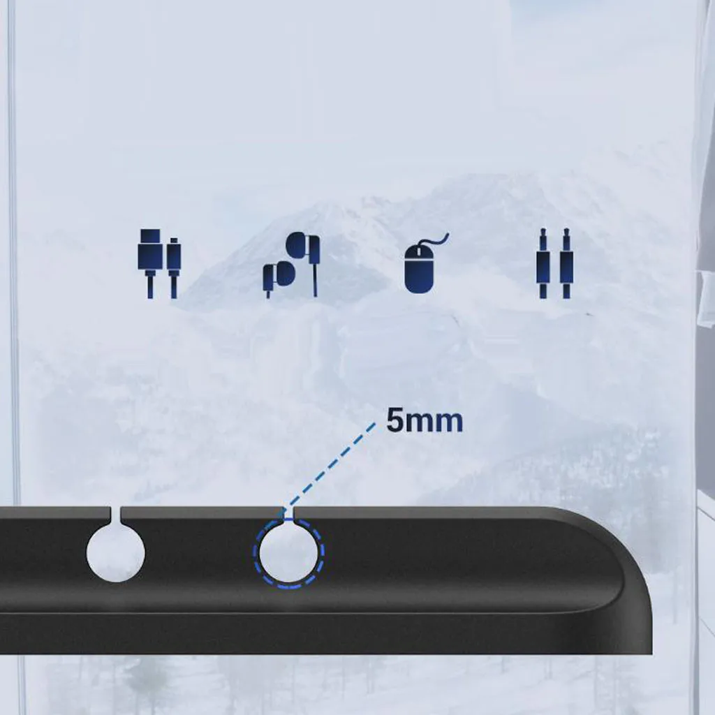 

Durable Silicone Self-Sticking Desktop Cable Cord Organizer Wire Charger Organize Office and Home Desktop Cable Organizer