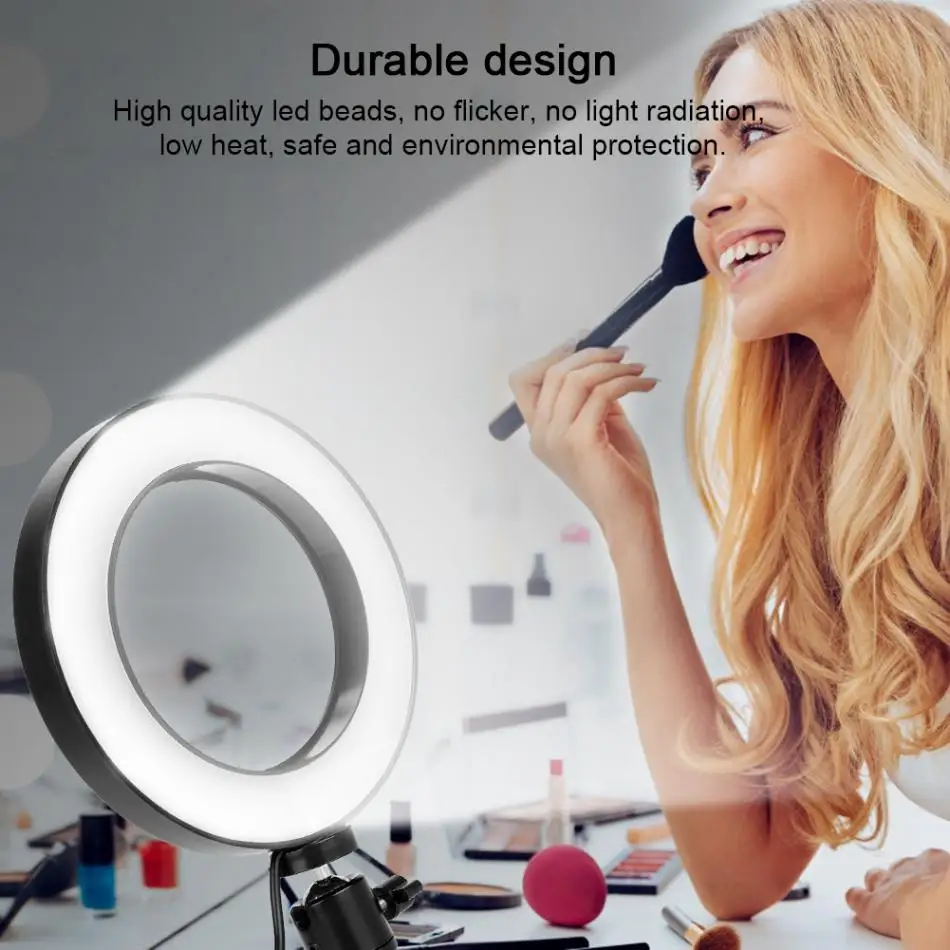 10 дюймов Selfie Ring Light двухцветная лампа с штатив-Трипод стойка для трансляция макияж светодиодный настольный кольцо свет мини светодиодный Камера свет