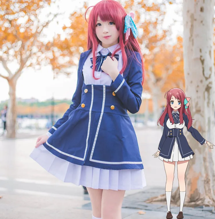 

ZOMBIE LAND SAGA Minamoto Sakura Uniform Dress Outfit Cosplay Costume Anime Cosplay Costumes for Halloween Comic Fancy Party