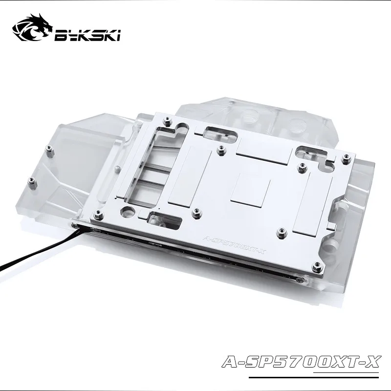 No Light Bykski полный охват GPU водяной блок для VGA Sapphire RX 5700 XT Pulse, MSI RX5700XT мех/Evoke Dataland RX5700XT Красный Дьявол - Цвет лезвия: No Light
