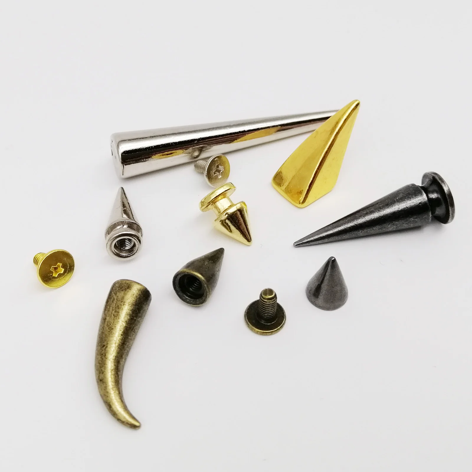 10 комплектов металлический декор панк пуля головы шип конус винт заклепка для