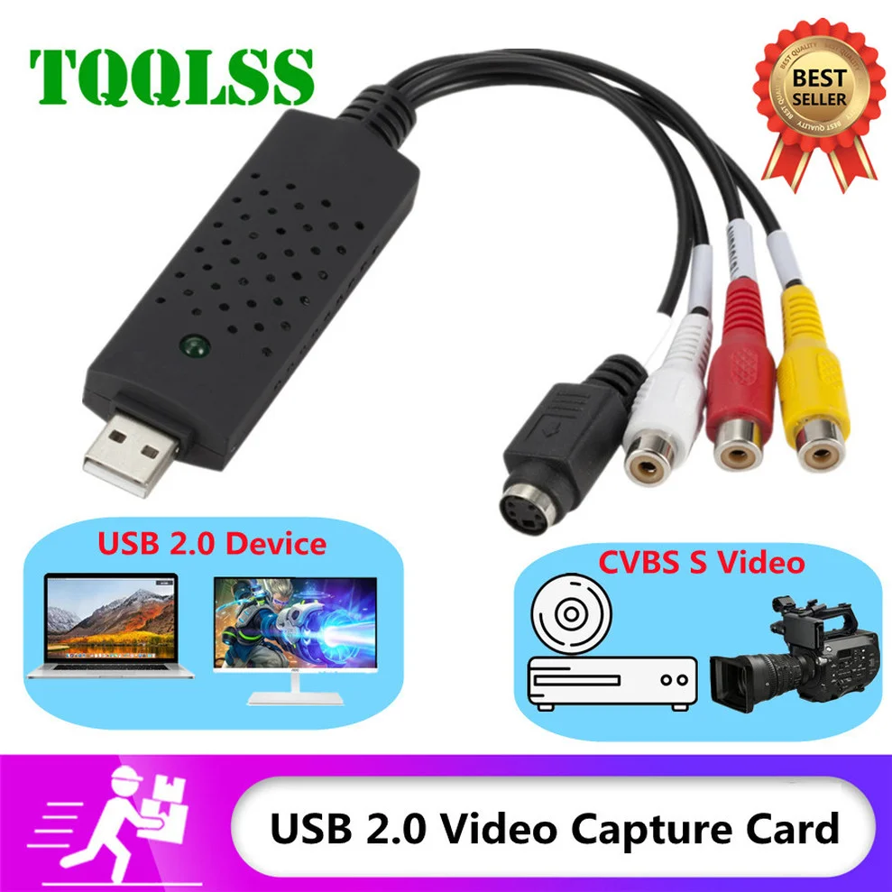 Переходник USB 2 0 для аудио-и видеокамер ТВ DVD VHS | Компьютеры и офис