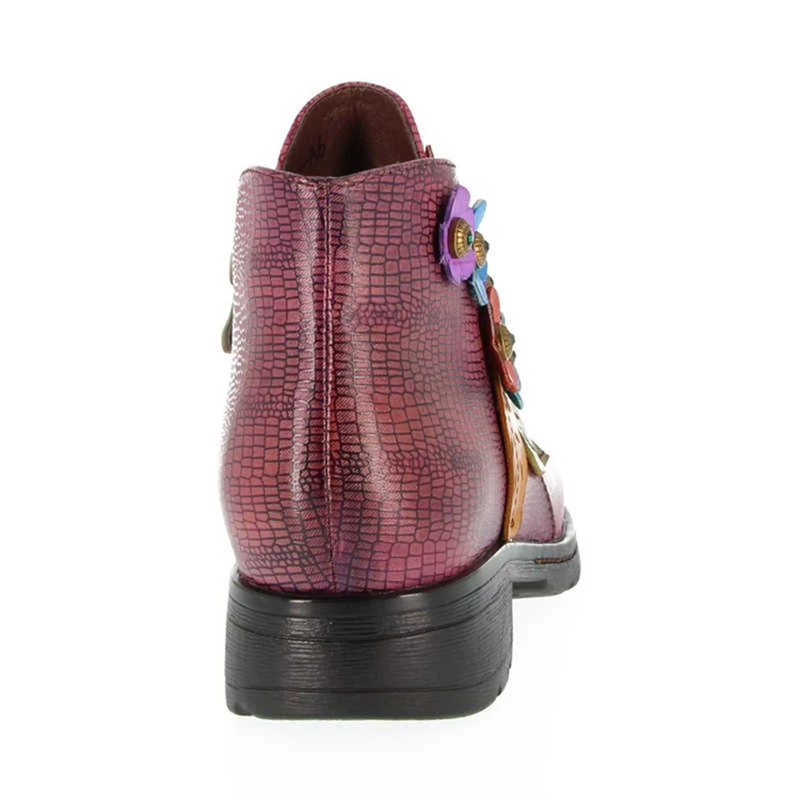 Ботильоны из натуральной кожи женская зимняя обувь на среднем каблуке Платформа