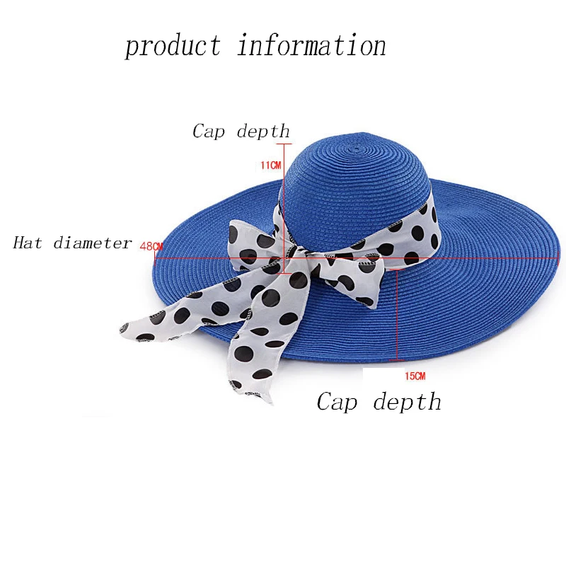 

Straw Hat Ladies Summer Korean Sun Hats Big Brim Cap Sun Foldable Big Brim Sunscreen Beach Caps Sombreros De Mujer Women