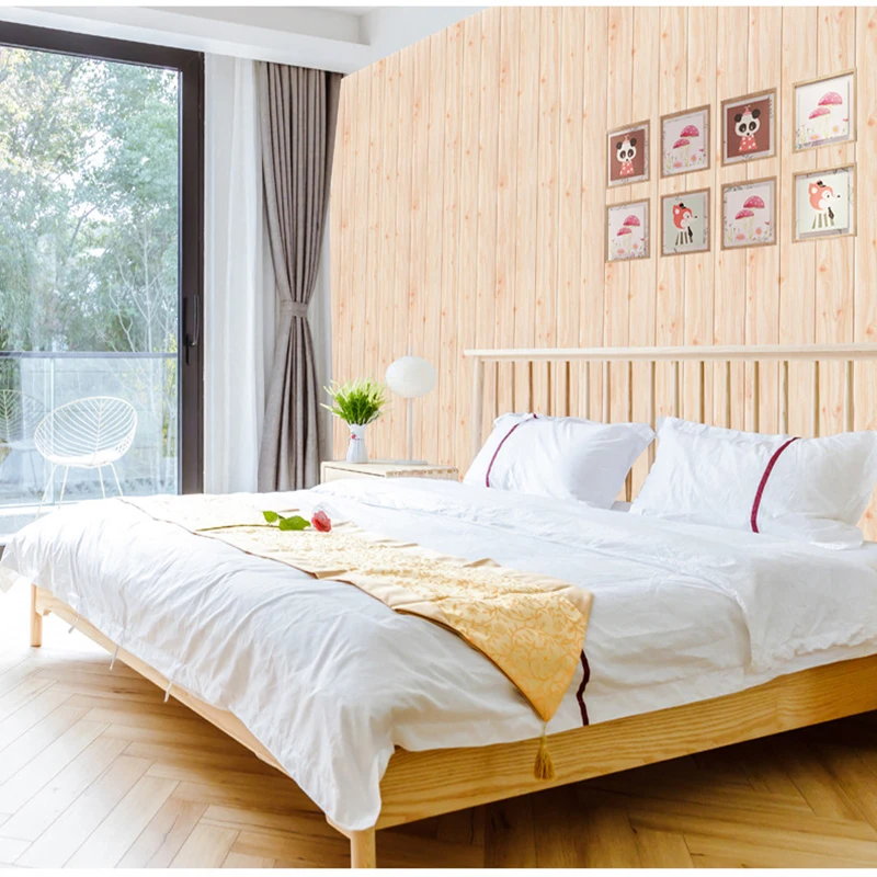 10pcs adhesive 3d wood sticker diy thick 5mm waterproof foam wallpaper for kids room kitchen roof ceiling background wall decals free global shipping