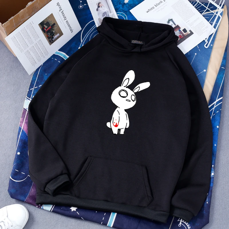 Большой размер черные толстовки женские Harajuku панк винтажная одежда с принтом