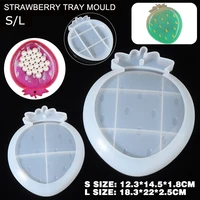 new strawberry fruit shape tray silicone mold jewelry pendant storage tray casting mold diy resin decorative crafts supplies