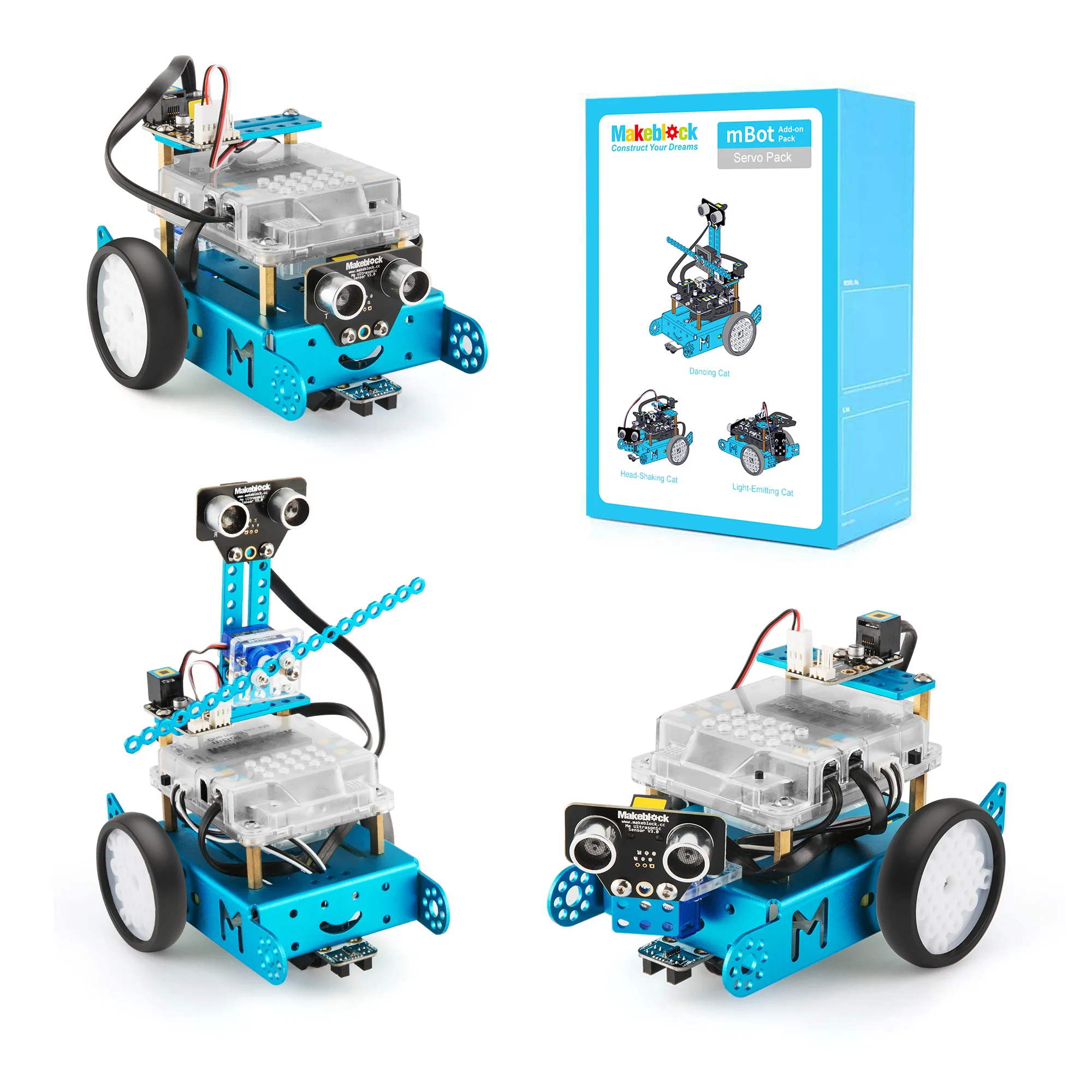 Makeblock Servo кошка робот дополнительный пакет разработан для обучающий, 3-в-1 робот дополнительный пакет, 3+ формы