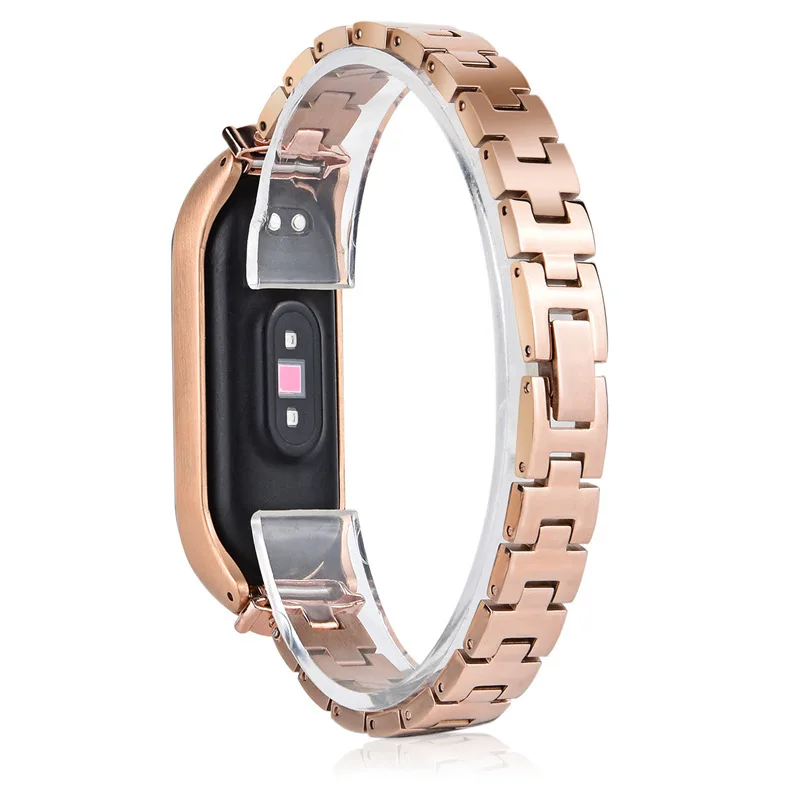 

Lightly Watchband Slim Bracelet for Mi Band 5 6 3 4 Wristband Replacement Metal Strap for Xiaomi Smartwatch Accessories Bling