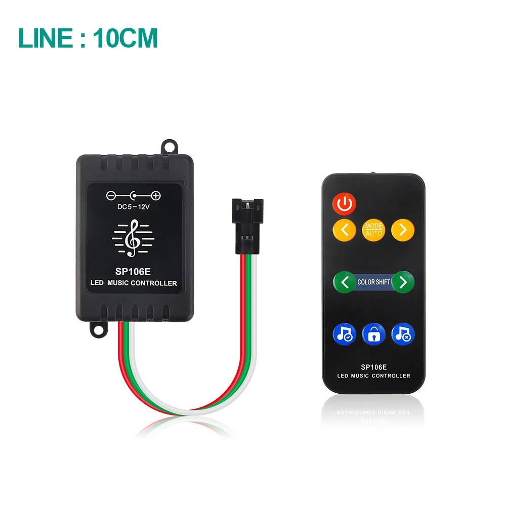 Светодиодный музыкальный контроллер SP106E с 9 клавишами для WS2811/WS2812B/6812/1903/6803